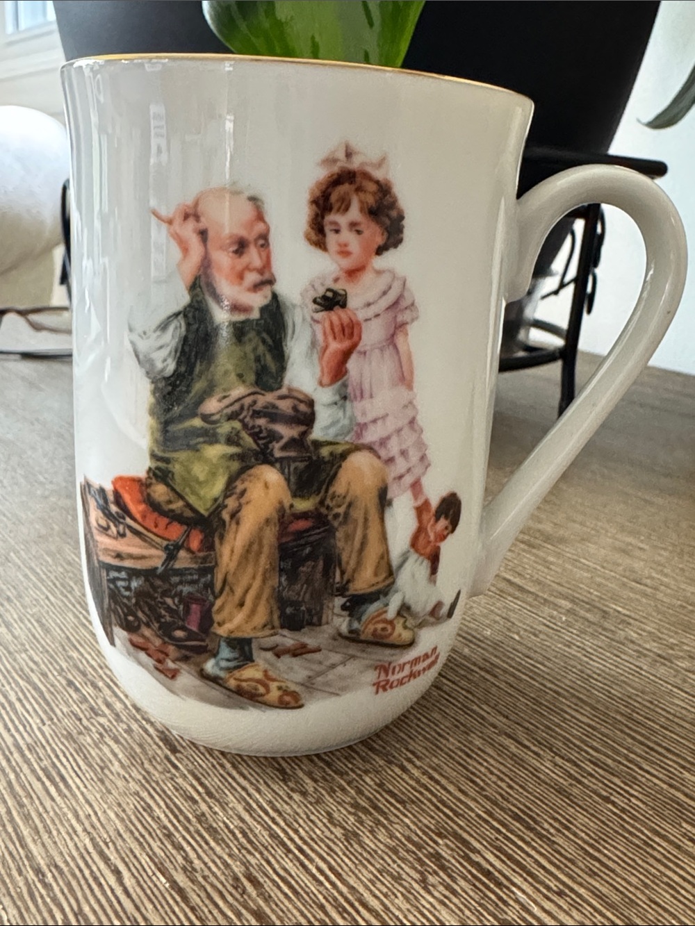 Norman Rockwell”The Cobbler” collectors Mug